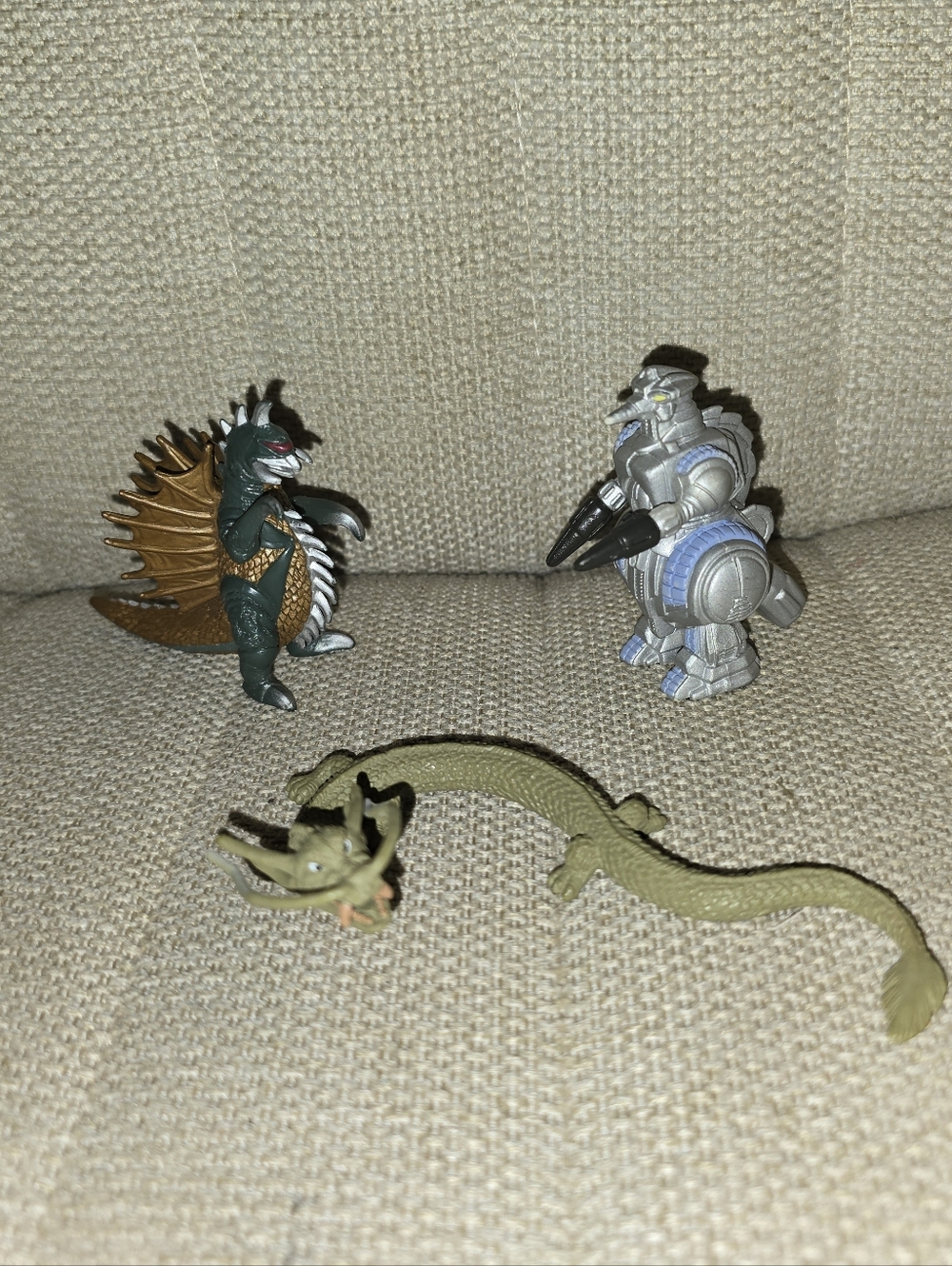 2002 Toho Bandai Godzilla Lot Of 3 Mini Figures 2.5"